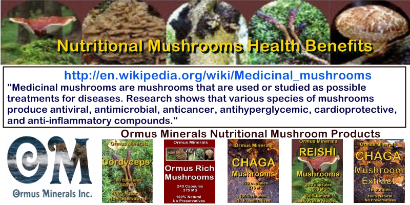 Ormus Minerals Nutritional Mushrooms